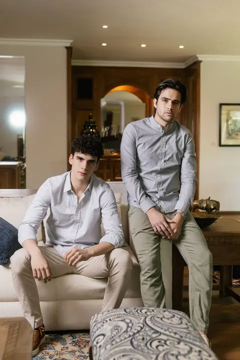 Camisa Liberato Basics Mao Mangas Largas Rayas Negras