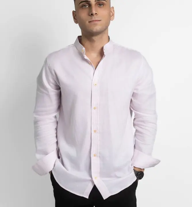 Camisa Liberato Basics Mao Mangas Largas Rosada Fantasia