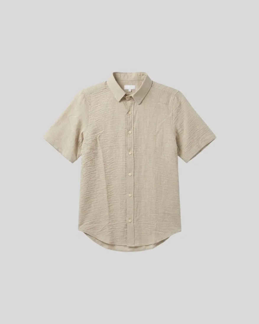 Camisa Liberato Mangas Cortas Beige