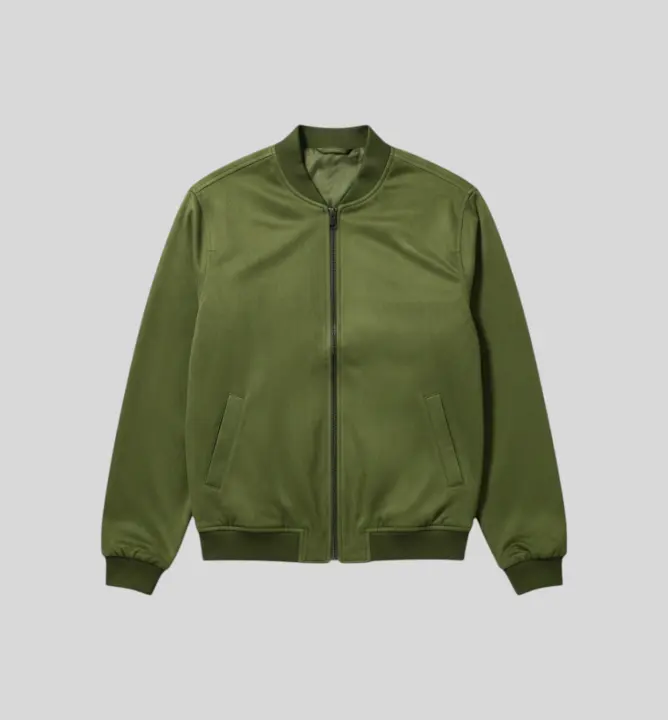 Bomber Jacket Liberato Basics Gamuza Verde