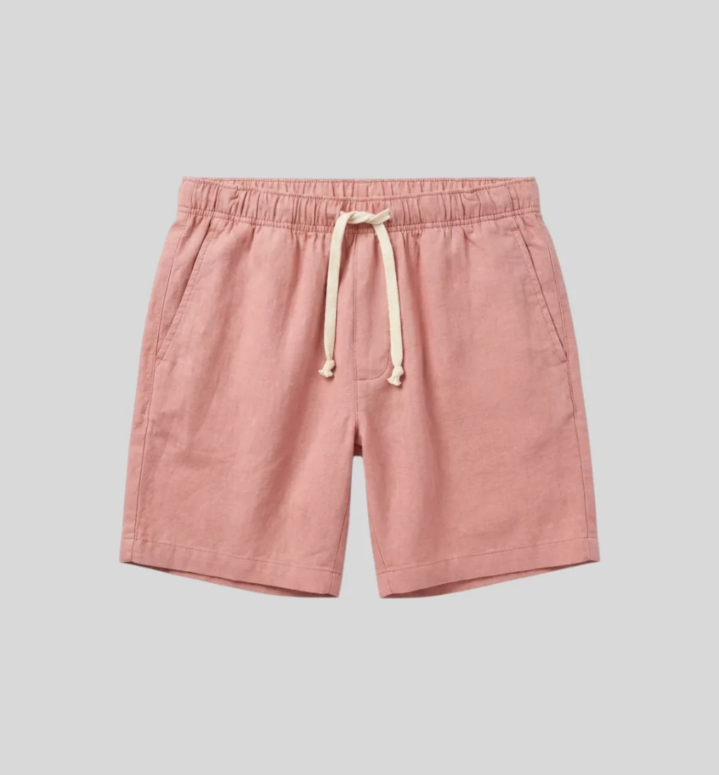 Bermuda Liberato Basics Con Goma De Lino Rosado