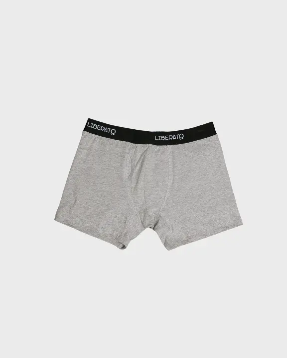 Boxer Liberato Basics Goma Negra Gris