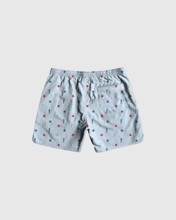 Short De Baño Liberato Celeste Estrella De Mar
