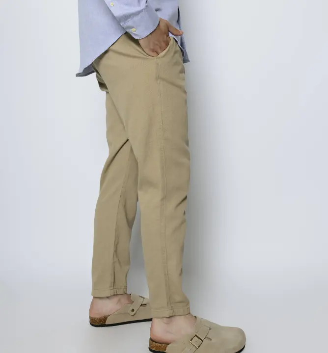 Pantalon Con Goma Liberato De Lino Kakhi